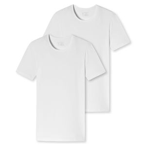 Schiesser 2er-Pack - 95/5 - Organic Cotton Unterhemd / Shirt Kurzarm Komfortabler Rundhalsausschnitt, Perfekter Sitz, Elastische Single-Jersey Qualität