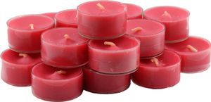 Teelichte im Beutel 20 Stück, Farbe:rot