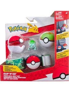 ak tronic Spielwaren Pokémon - Clip'n Go Gürtel Bisasam Pokeball&Nestball Sammelfiguren Sammelfiguren