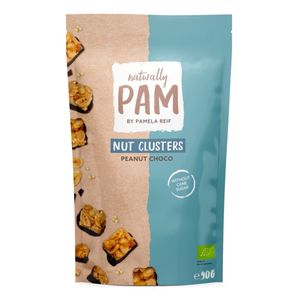 Naturally Pam by Pamela Reif | Nut Cluster | Nuss Snack | 1 x 90g | Peanut Choco