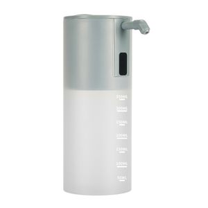 Automatischer Seifenspender Infrarot -Induktion tragbarer berührungsloser Schaumenerfassungspender Handscheibe für Badezimmer-Grau