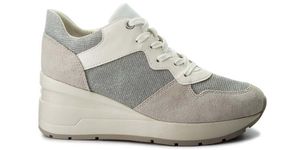 Geox D Zosma Off Damen Leder Halbschuhe beige 40