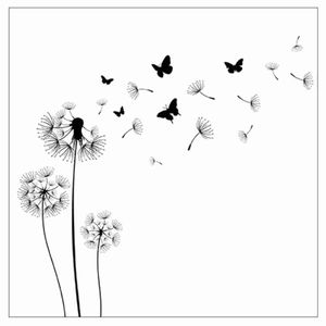20 Servietten blowing away Pusteblume Schmetterlinge 3lagig 33x33cm Tissue Feier, Farbe:black