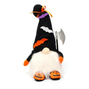 Halloween, Axtkopf mit Lichtern gesichtslose Puppe