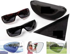 GKA 2 Stück HD Polar View polarisierte Sonnenbrille für Damen & Herren mit Magnet gegen Blendungen