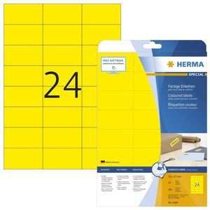 Etiketten A4 gelb 70x37 mm Papier matt 480 St.