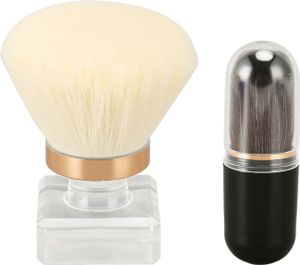 Makeup Powder Brush, štetec na prášok s okrúhlou hlavou, štetec na prášok v kapsuliach, štetec na make-up s okrúhlou hlavou a štetcom na kapsule, štetec na make-up v tvári, štetec na make-up v lícach, štetec na make-up v tvári
