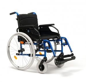 FabaCare Rollstuhl D200-V, Leichtgewicht Faltrollstuhl, vieles Einstellbar, faltbar, Premium Transportrollstuhl, Sitzbreite 48 cm