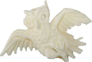 Haarschmuck Bartperle Sovin Eule Uhu Knochen Lockenperle 6428