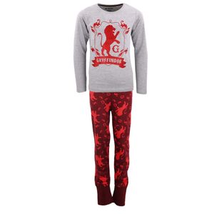 Harry Potter Gryffindor Slytherin Mädchen Schlafanzug Pyjama – Dunkelrot / 146/152