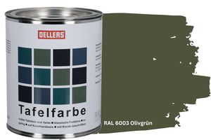 OELLERS 2in1 Tafellack RAL 6003 Olivgrün Matt 1L Tafelfarbe Schultafelfarbe Schultafellack