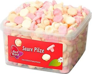 Red Band sour Mushrooms Schaumzucker Pilze mit Fruchtgeschmack 720g