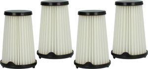vhbw 4x Faltenfilter kompatibel mit AEG CX7-2-B360, CX7-2-45MÖ, CX7-2-45IM, CX7-2-45WM, CX7-2-45S360 Staubsauger - Patronenfilter, Schwarz Weiß