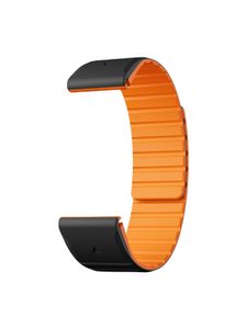 INF Magnetisches Silikonarmband für Garmin QuickFit 26 mm Uhrenarmband Orange