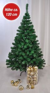 HI Weihnachtsbaum mit Ständer aus Metall Grün 120 cm