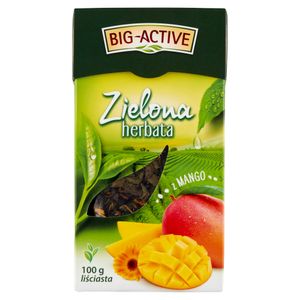 Big-Active Zielona Herbata Liściasta z Mango 100 G