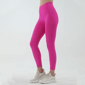 Leap Yoga-Hose mit hoher Taille, Bauchkontrolle, Workout, Lauf-Yoga-Leggings für Frauen – für Laufen, Radfahren, Yoga-Workout - Rosa||M