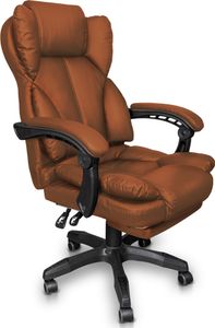 Schreibtischstuhl Bürostuhl Gamingstuhl Racing Chair Chefsessel mit Fußstütze,Farbe:Braun