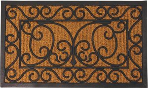 Esschert Design wycieraczka do drzwi klasyczny wzór 74,5 x 44,5 cm - kokos i guma