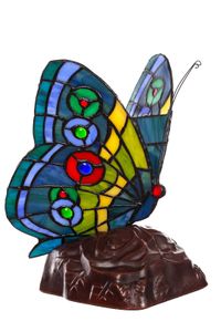 Birendy Tischlampe Tiffany Style Schmetterling169 Motiv Lampe Dekorationslampe