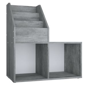 vidaXL Kinder-Bücherregal Betongrau 71x30x78,5 cm Holzwerkstoff