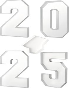 Charcuterie-Zahlenbox zum Abschluss 2025, 25,4 cm, befüllbare Briefablage aus Karton, Schokoladen-/Süßigkeiten-/Kuchenbox für Partyzubehör zum Abschluss