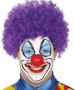 Clown Kostüm Karneval Wig Curly Spaß Party Bunt Karneval Fasching Lustige Frisur Clown Kostüm Zubehör Lockige Witzige Mütze Feier Festlichkeit, Farbe: Pink