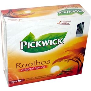 Pickwick Teebeutel Rooibos Original Spices 100 Beutel á 1,5g mit Papierumschlag (Rooibos & Zimt)