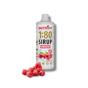 NUTRIFY Vital Drink 1:80 Sirup 1L für 80 Liter Getränkesirup Sirup – Himbeere