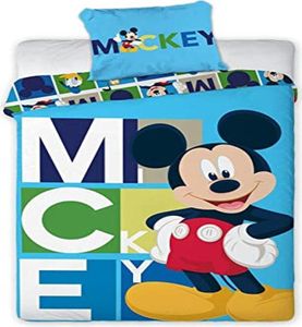 Obliečka na prikrývku Disney Mickey Mouse, bloky - 140 x 200 cm + 63 x 63 cm - polyester