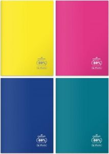 Notebook B5/60K Gitter Eco PP Farben (5 Stück)