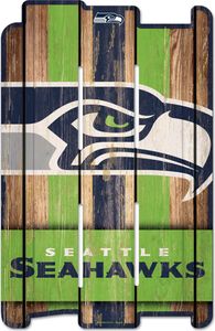 NFL Seattle Seahawks Płot Deska Drewniany Znak Drewniany Znak 43x28cm Płot