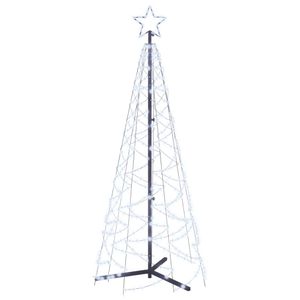 vidaXL LED vánoční stromek ve tvaru kužele studená bílá 200 LED 70x180 cm