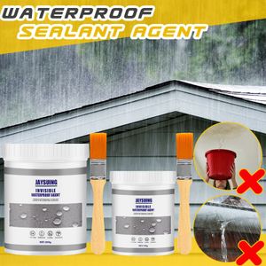 2 Pack Unsichtbarer Wasserdichter Agent isolierender Dichtungsmittel Wasserfester Dichtstoff mit Bürste 100/300ML Auslaufsicherer Dichtkleber für die Ausbesserung