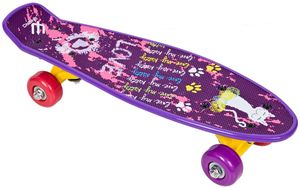ENERO KITTY Kinder Mädchen Skateboard Skate Board Pennyboard ABEC7 Longboard bis 60 kg
