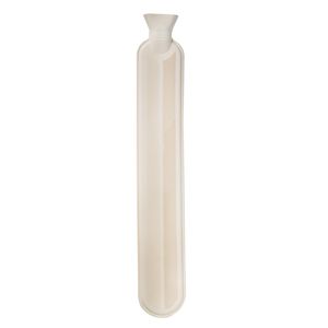 Nicola Spring Lange Wärmflasche - extralange Riffelgummiflasche mit Schraubverschluss - 2 Liter - Creme