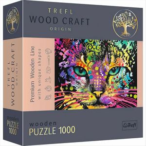 Trefl TR20148 1000 Teile, Wood Craft, unregelmäßige Formen, 100 Tierfiguren,