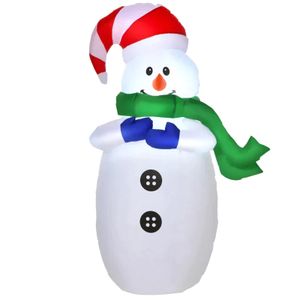 Rootz LED Figur Motiv Weihnachtsmann Schneemann - Schneemann - LED Schneemann - Weihnachtsdekoration - Beleuchteter Garten - Warmweiß - L 55 XB 45 XH 120 CM