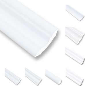 30 Meter Deckenleisten Styropor PS Stuckleisten Abschlussleiste Decke Weiss 30 x 30 mm Zierprofile Styroporleisten Deckenleisten Zierleisten Sparpaket NC40