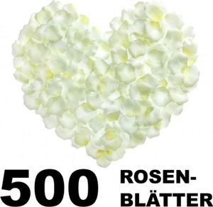 500 Rosenblätter Rosenblüten Blütenblätter Hochzeit Deko weiß o. rot, Farbe:Weiss