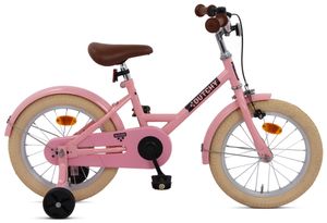 Nogan Dutchy Kinderfahrrad 18 Zoll Glänzendes Rosa | Komplett mit Stützräder
