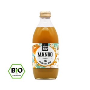 SodaBärMango Sirup, 330 ml, Mango, Glasflasche, Mangomark*, Rübenzucker*, Wasser, Zitronensaft*, 12 kcal, 49 kJ
