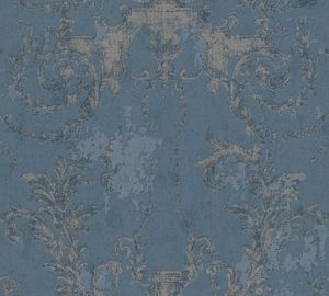 A.S. Création Barocktapete History of Art Tapete mit Ornamenten Vliestapete blau silber 10,05 m x 0,53 m A.S. Création Barocktapete History of Art Tapete mit Ornamenten Vliestapete blau silber 10,05 m x 0,53 m
