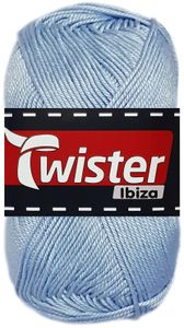 50 Gramm Twister Ibiza aus 100 % Baumwolle 52 Hellblau