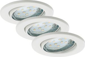Briloner Leuchten LED Einbauleuchte, FIT MOVE, 3er Set, Strahler schwenkbar, Warmweiß 3000K, 3W - 250 lm, IP23, Ø8,6 x 7 cm Briloner Leuchten LED Einbauleuchte, FIT MOVE, 3er Set, Strahler schwenkbar, Warmweiß 3000K, 3W - 250 lm, IP23, Ø8,6 x 7 cm