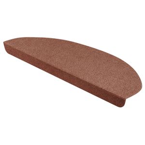 StickandShine Stufenmatte in braun halbrund für Treppenstufen, Treppenstufenmatte zum aufkleben