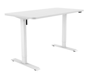 YULUKIA 100037 Elektronischer höhenverstellbarer Schreibtisch mit 120*60CM Tischplatte, Weiß