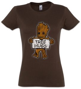 Urban Backwoods Tree Hugs Damen T-Shirt, Größe:2XL