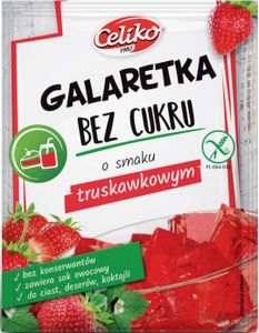 ŽELÉ BEZ CUKRU S JAHODOVOU PRÍCHUŤOU, BEZLEPKU 14 g - CELIKO