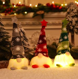 3 Stück Weihnachten Deko Wichtel Schwedischen Weihnachtsmann Santa mit LED
